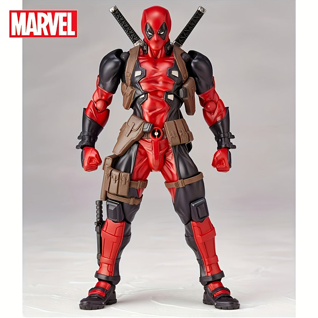 Disney Marvel Deadpool Action Figure - Articulated Joints & Face-Changing Feature, Pvc Collectible For Ages 14+ By Ume
