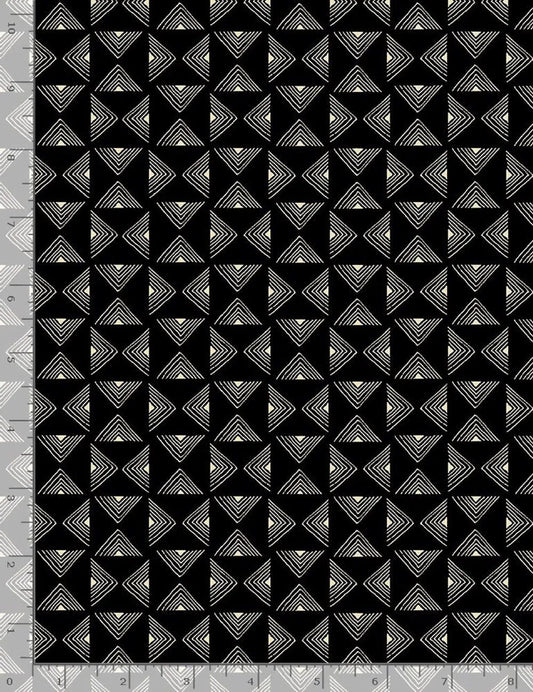 African Women - Triangular Geo Pattern - Black