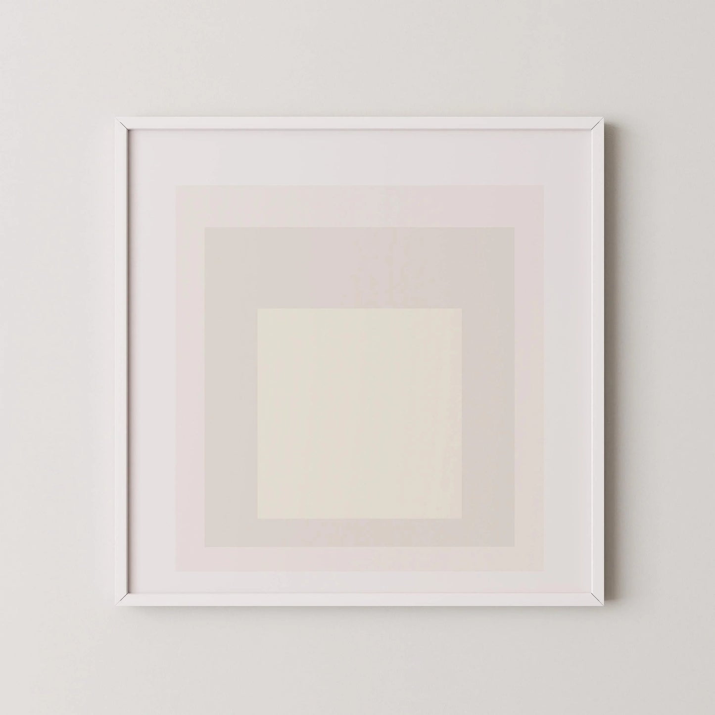 Josef Albers Inspired 'Devil' Giclee Print: Mid-Century Modern Art, Handframed Option (1x1)