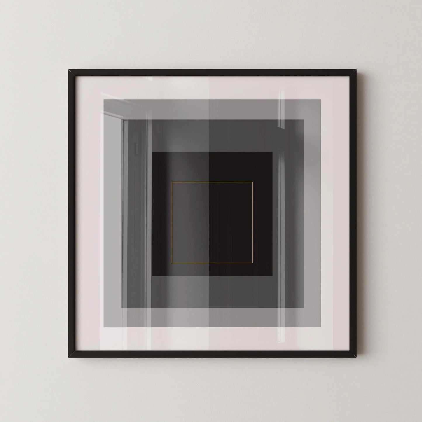 Josef Albers Inspired Homage to the Square Giclee Print: Mid-Century Modern Art (1x1)
