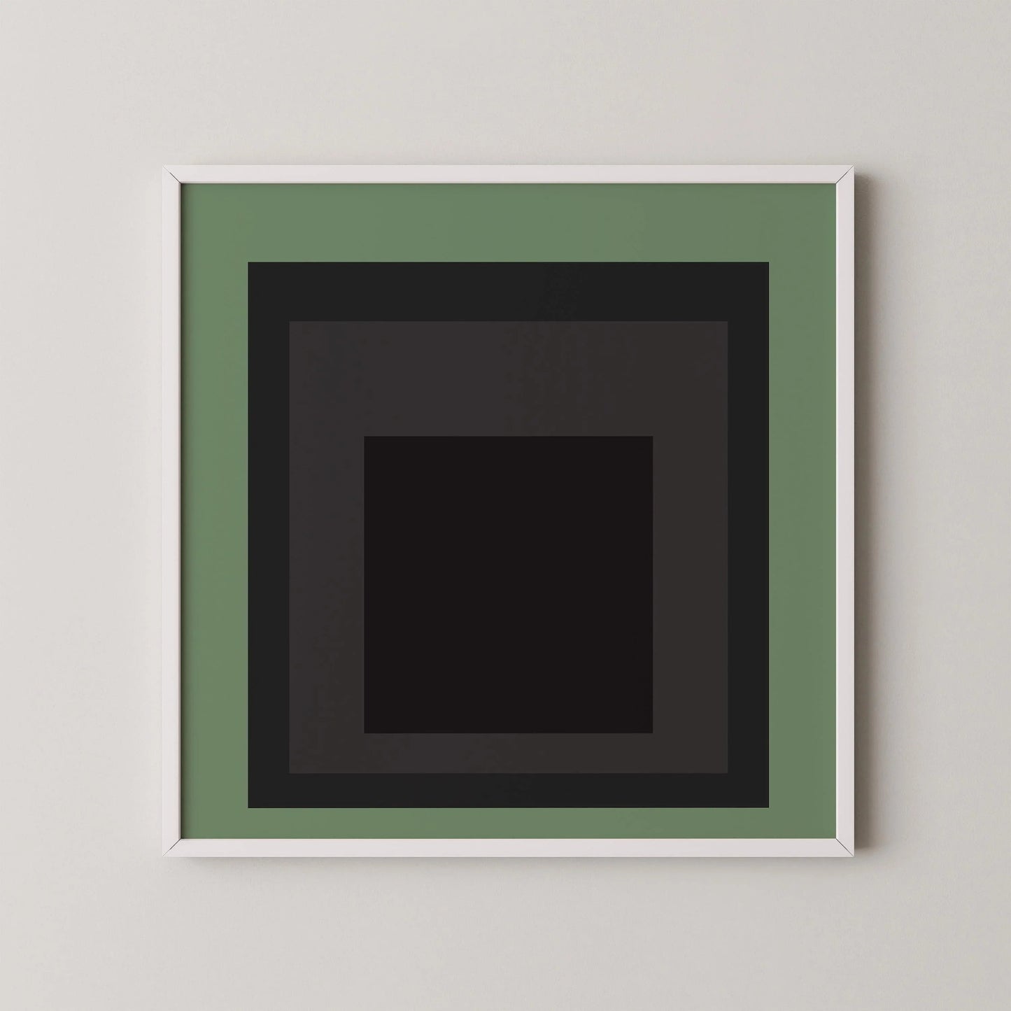 Josef Albers Inspired 'Sleep' Giclee Print: Mid-Century Modern Art, Handframed Option