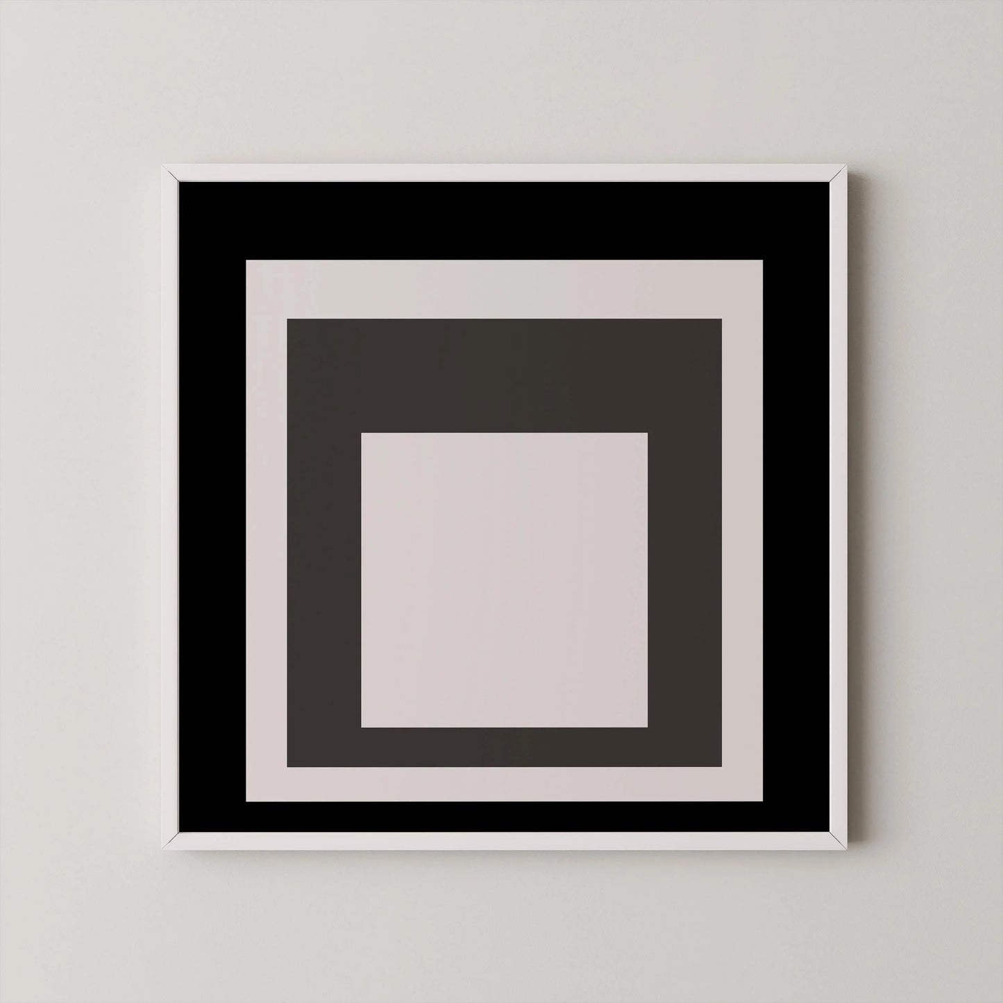 Josef Albers inspired 'Smoking' Giclee Print: Mid-Century Modern Art, Framed Option