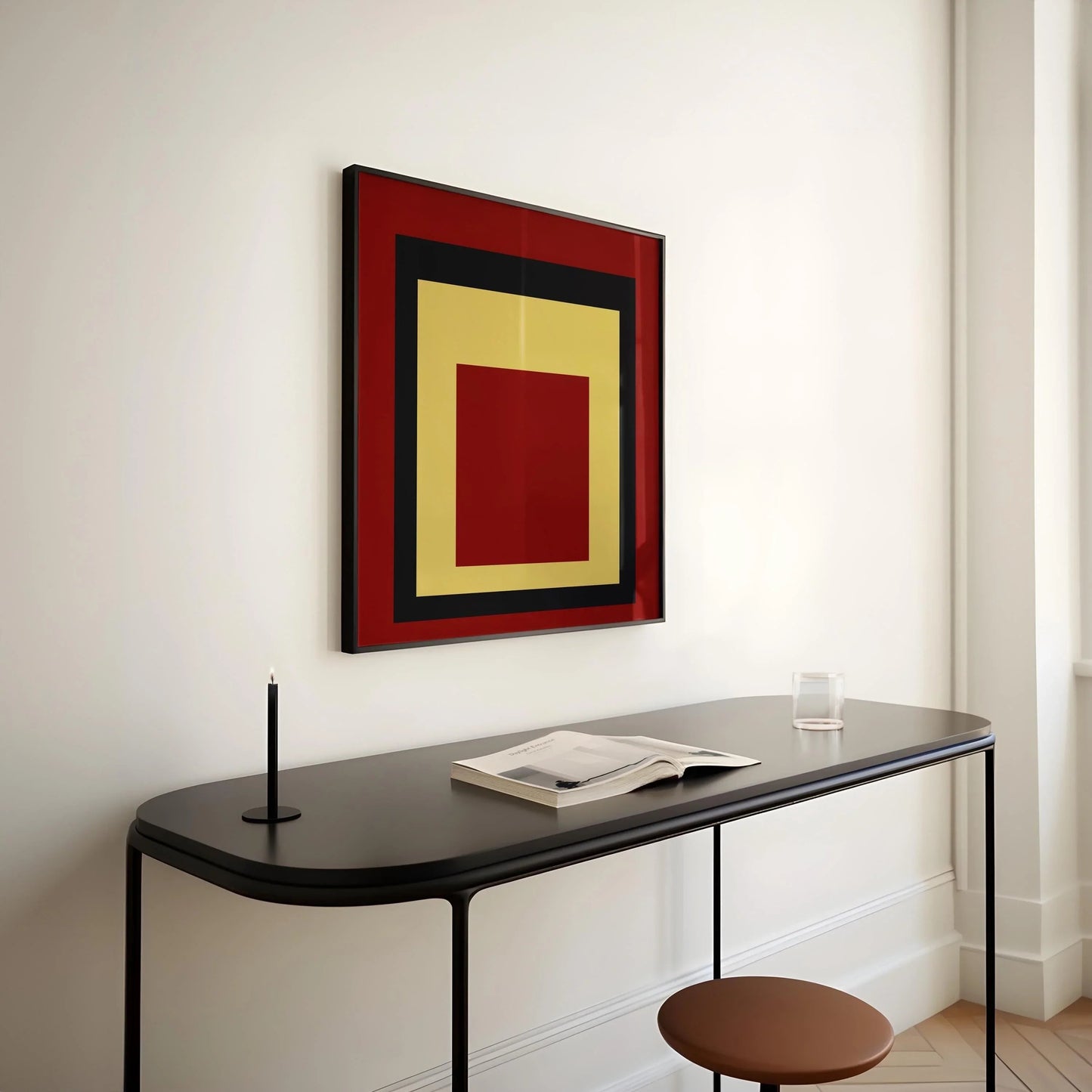 Josef Albers inspired 'Uber Alles' Giclee Print: Mid-Century Modern Homage to the Square
