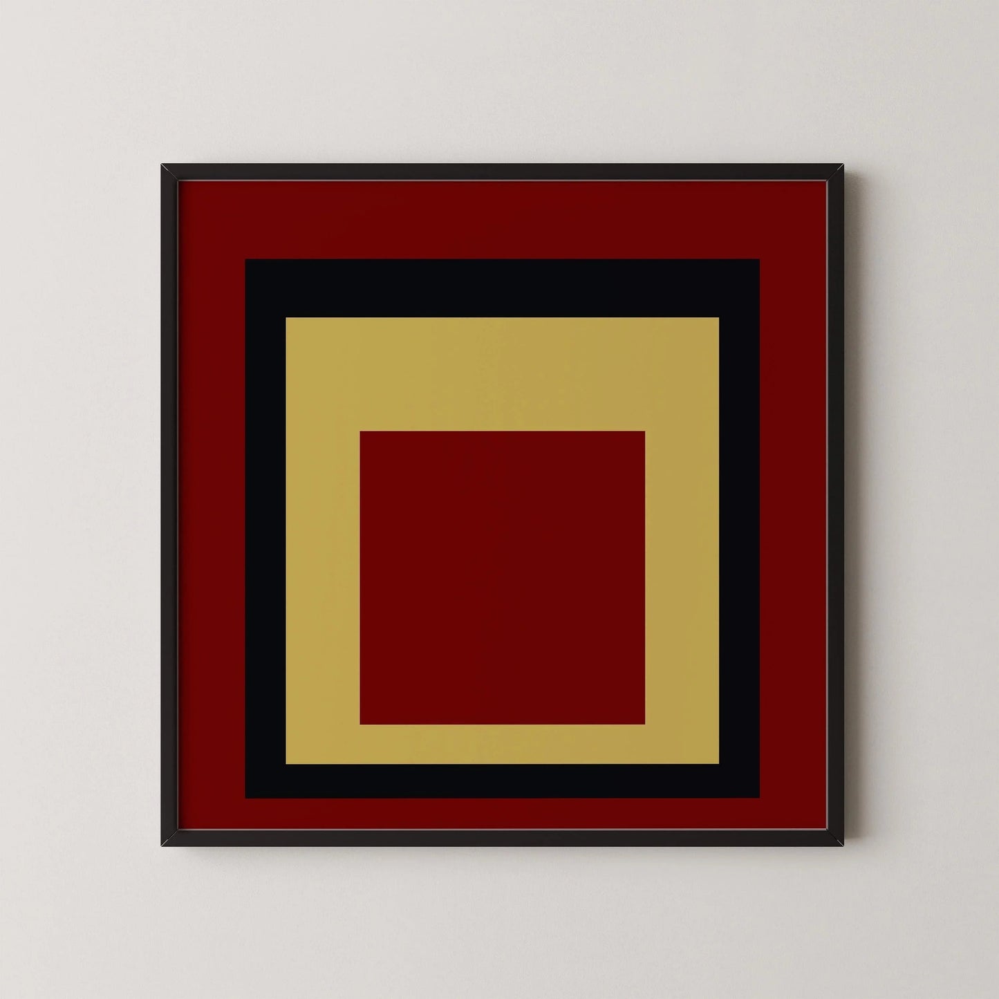 Josef Albers inspired 'Uber Alles' Giclee Print: Mid-Century Modern Homage to the Square