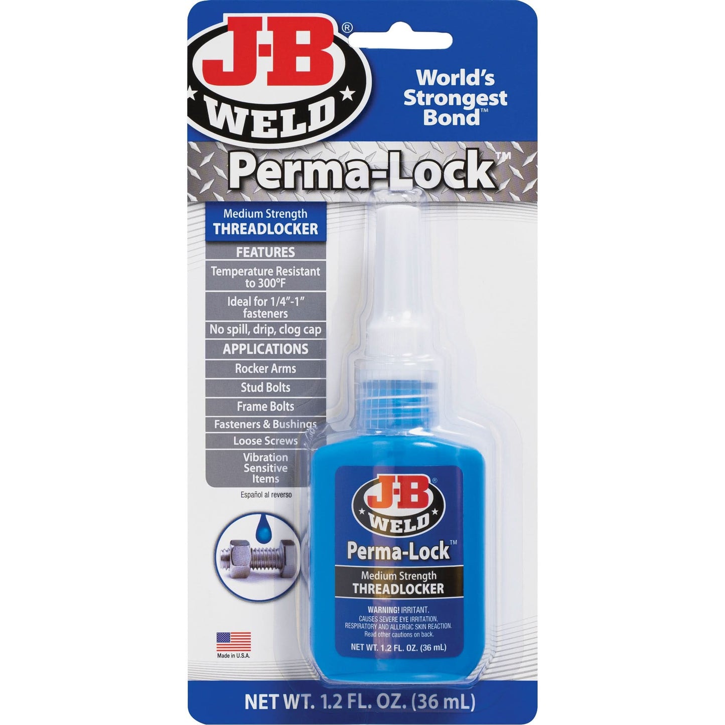 Frein filet Perma-Lock, bleu, force moyenne, 36 ml, flacon