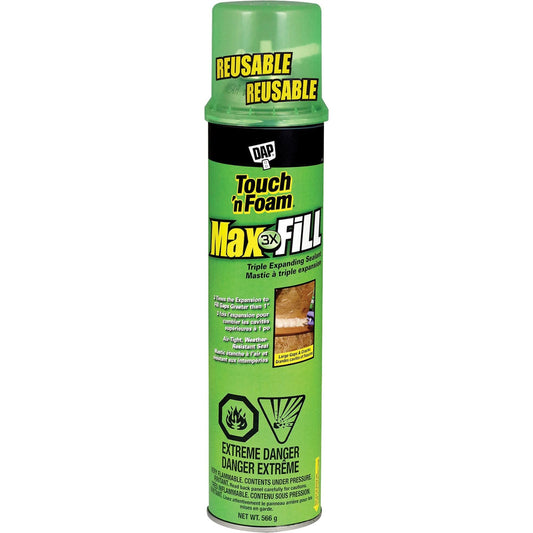 Touch 'n Foam® Max Fill™ Mousse expansive triple, 566 g, Bombe aérosol, Crème