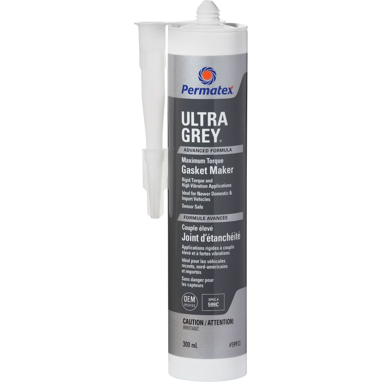 Ultra Grey® Rigid High-Torque RTV Silicone Gasket Maker, Cartridge, Grey