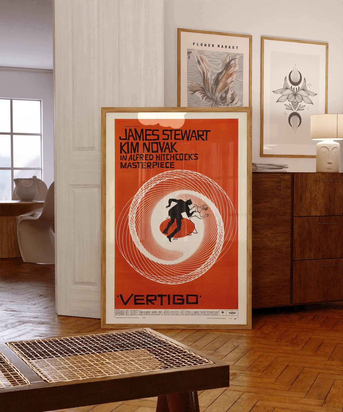 Vertigo Movie Poster: Saul Bass Minimalist Design, Hitchcock Film (Giclee Print)