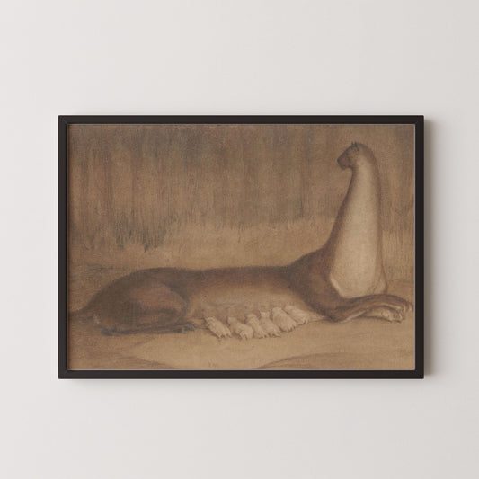 Alfred Kubin - The Brood | Symbolist Artwork | Vintage Neutral Sketch Art available framed or unframed