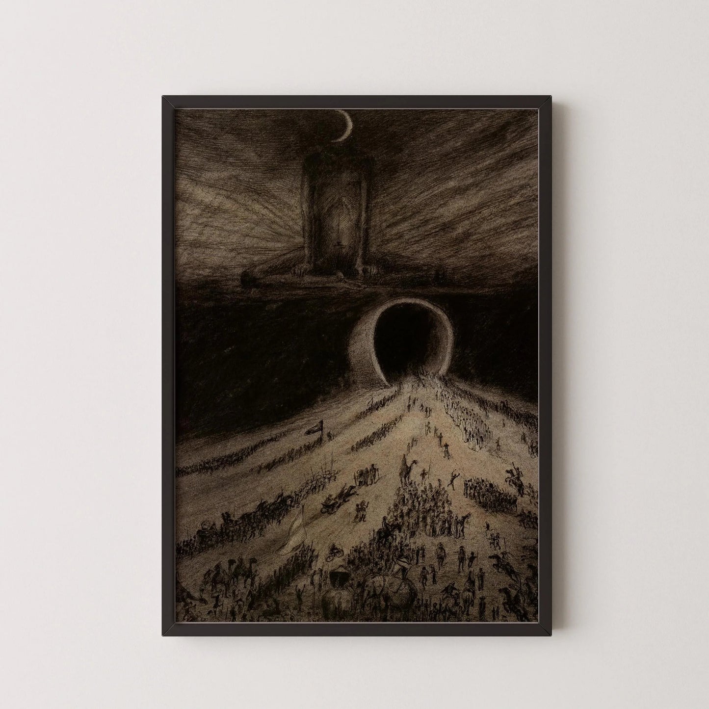 Alfred Kubin 'The Way to Hell' Print: Vintage Symbolist Sketch Art