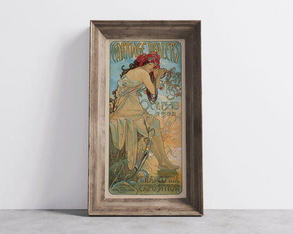 Alphonse Mucha - Carriage Dealers | Vintage Narrow Vertical Art (available handframed or unframed) 2x1