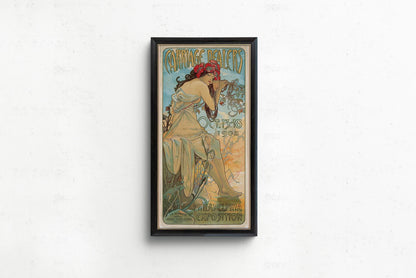 Alphonse Mucha - Carriage Dealers | Vintage Narrow Vertical Art (available handframed or unframed) 2x1