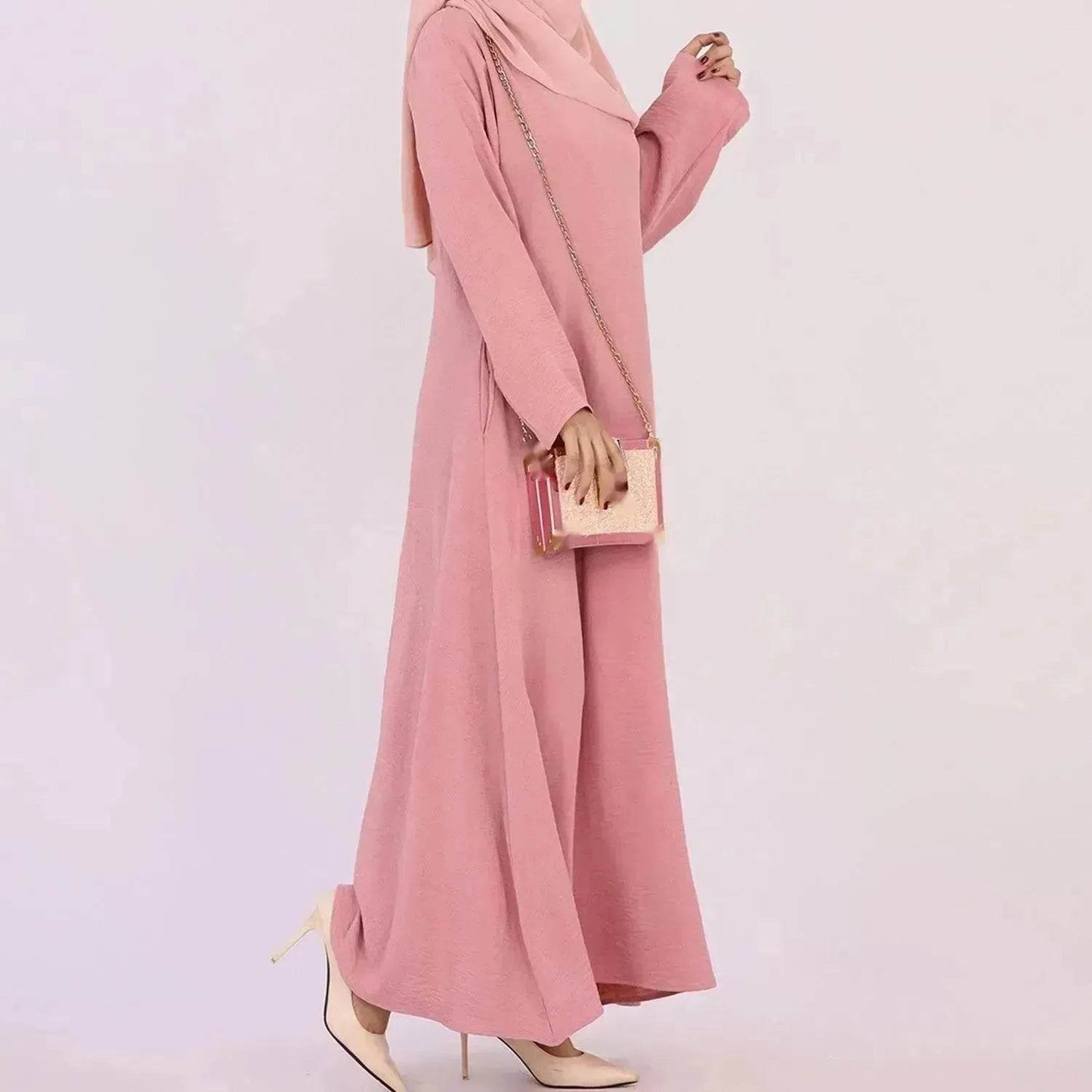 Middle East Dubai Turkey Multi-color Plus Size Women's Dress