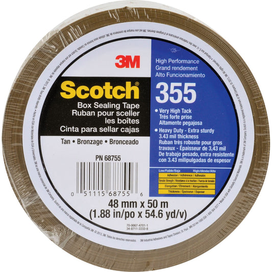 Ruban adhésif Scotch® pour fermeture de boîtes, adhésif thermofusible, 3,15 mil, 48 mm (2 po) x 50 m (164 pi)