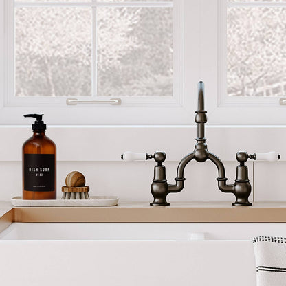 Amber Glass Dish Soap Dispenser