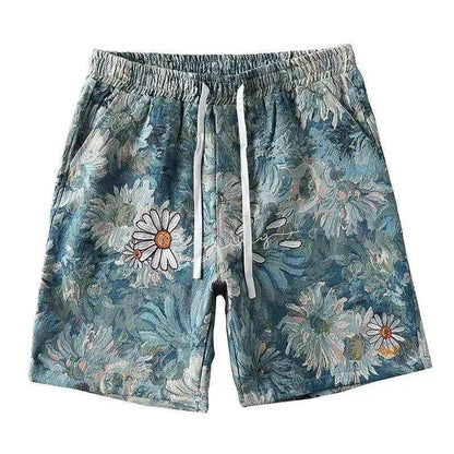 American Retro Shorts Men's Summer Japanese Ins Beach Pants