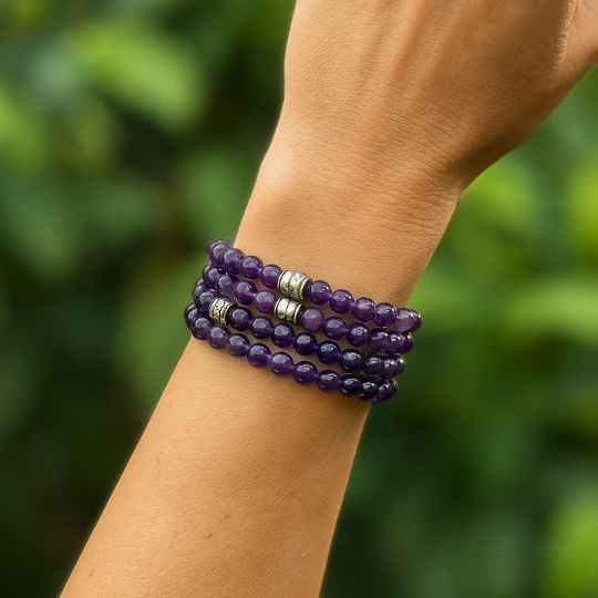 Amethyst Gemstone Bracelet - The Stone of Higher Self