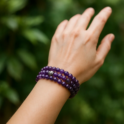 Amethyst Gemstone Bracelet - The Stone of Higher Self