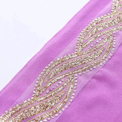Arab  Chiffon sprinkled gold long scarf