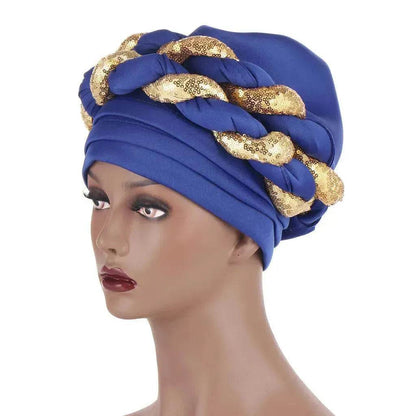 Arab  Double Sequined Turban Hat
