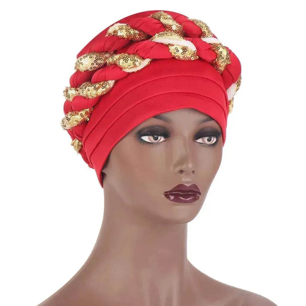 Arab  Double Sequined Turban Hat