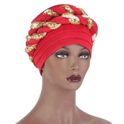 Arab  Double Sequined Turban Hat