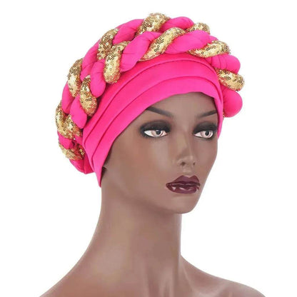 Arab  Double Sequined Turban Hat
