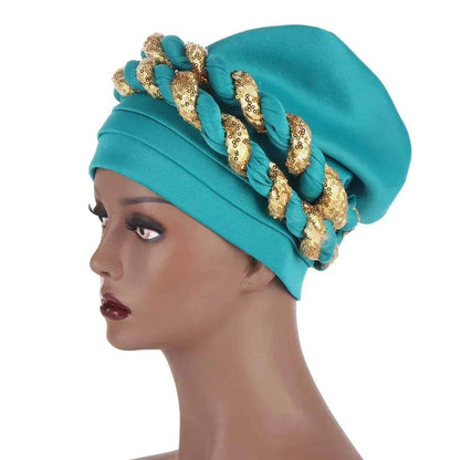 Arab  Double Sequined Turban Hat