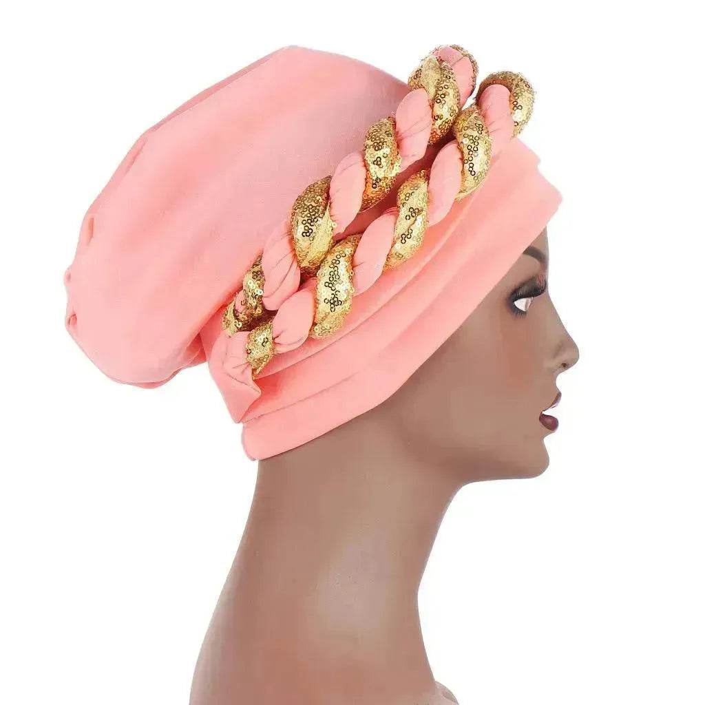 Arab  Double Sequined Turban Hat