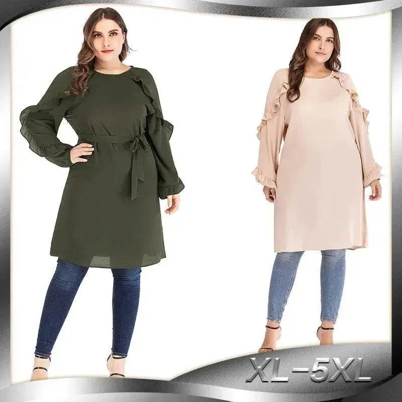 Arab  long sleeve round neck dress