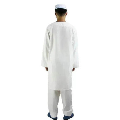 Nouvelle Liturgie Broderie Coton Chanvre Hommes Arabes Costumes Deux Pièces En Gros