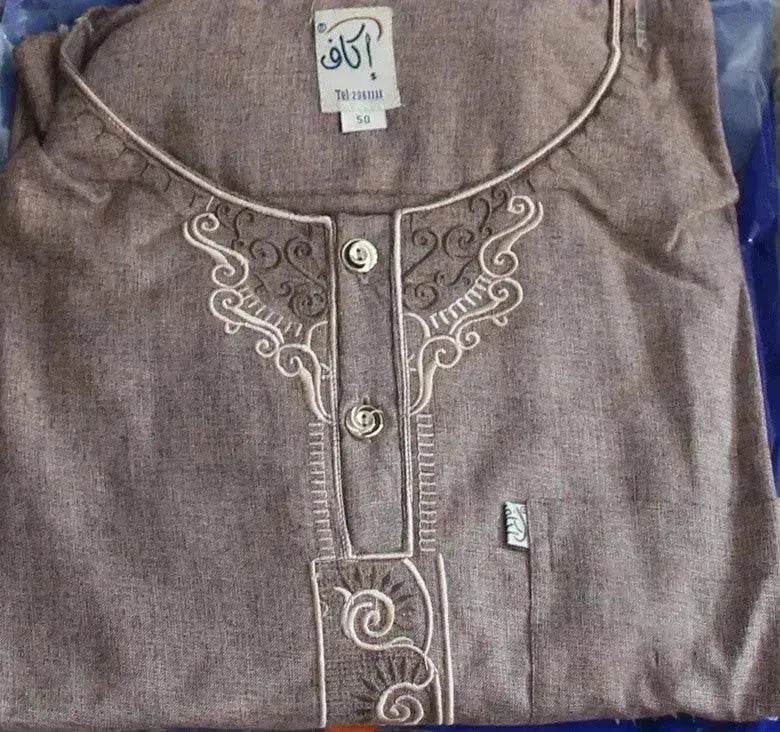 Nouvelle Liturgie Broderie Coton Chanvre Hommes Arabes Costumes Deux Pièces En Gros