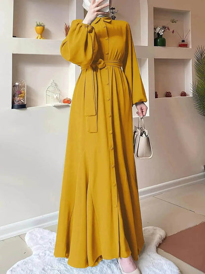 Arab  Solid Color Women's Clothing Dress