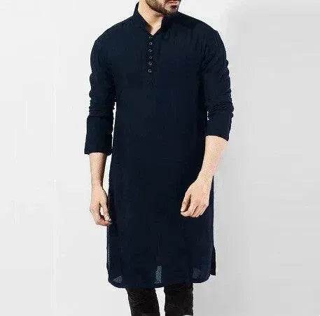 Chemise longue arabe simple et élégante pour hommes, Robe arabe, Djellaba marocaine pour hommes