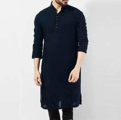 Chemise longue arabe simple et élégante pour hommes, Robe arabe, Djellaba marocaine pour hommes