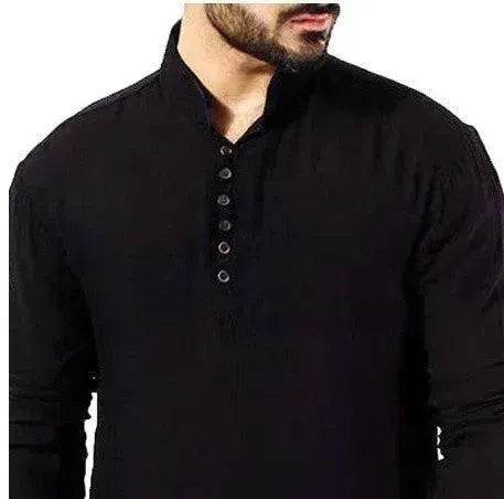 Chemise longue arabe simple et élégante pour hommes, Robe arabe, Djellaba marocaine pour hommes