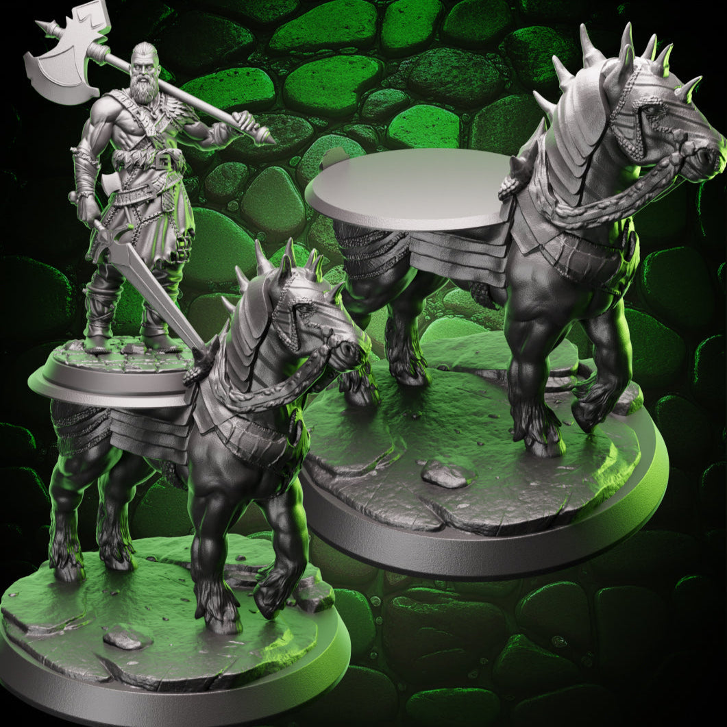 Armored War Horse | Rider-Compatible Mount