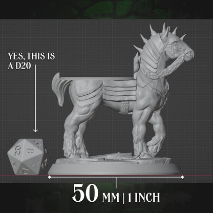 Armored War Horse | Rider-Compatible Mount