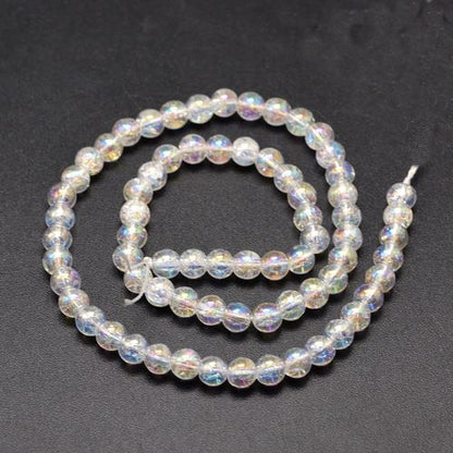 Aura Crackle Quartz Gemstone Bead