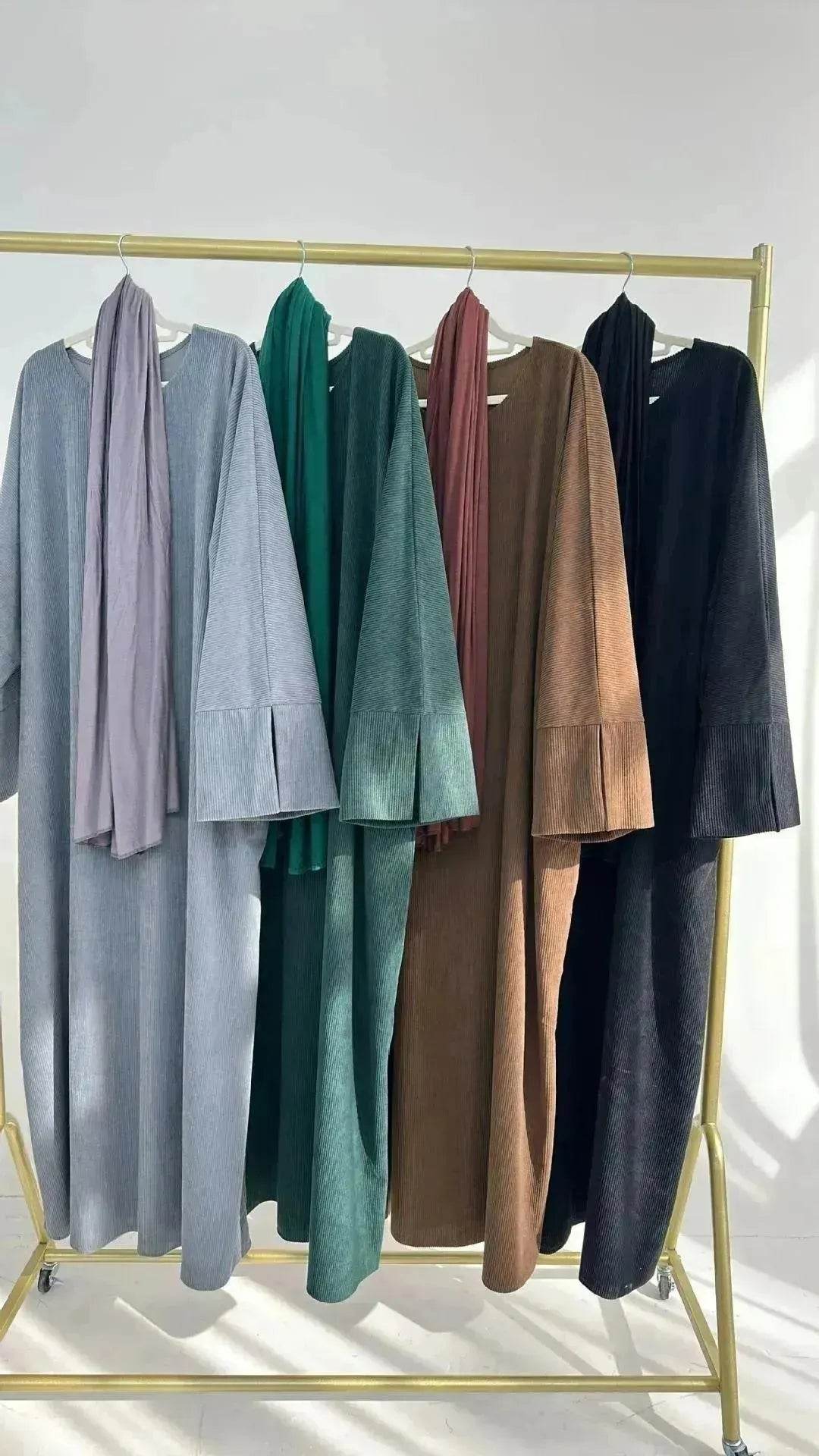 Robe Abaya Cardigan Décontractée d'Automne et d'Hiver pour Femmes Arabes de Dubaï et du Moyen-Orient, et pour Femmes Turques