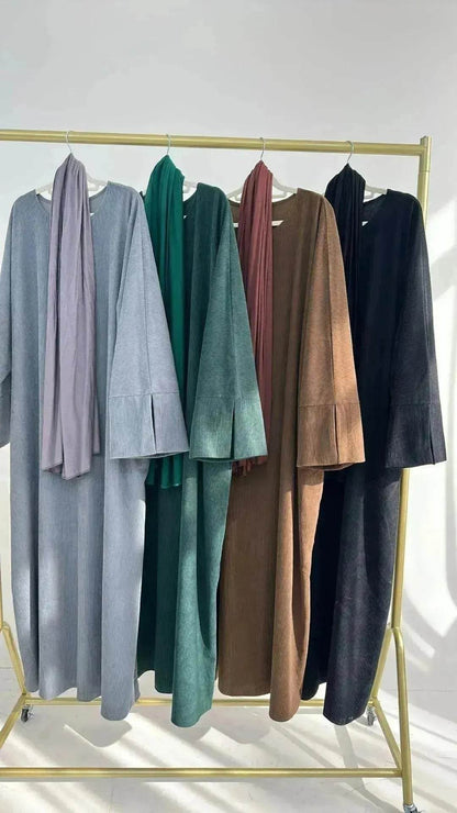 Robe Abaya Cardigan Décontractée d'Automne et d'Hiver pour Femmes Arabes de Dubaï et du Moyen-Orient, et pour Femmes Turques