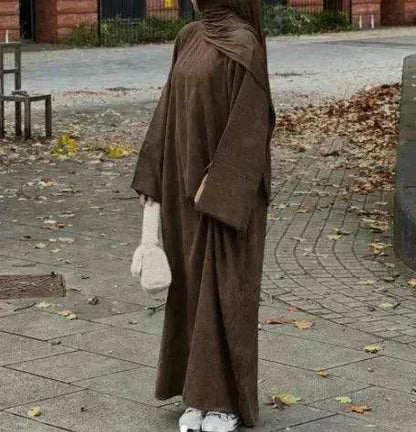 Robe Abaya Cardigan Décontractée d'Automne et d'Hiver pour Femmes Arabes de Dubaï et du Moyen-Orient, et pour Femmes Turques
