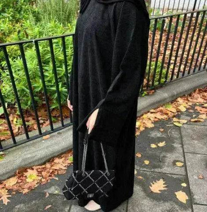 Robe Abaya Cardigan Décontractée d'Automne et d'Hiver pour Femmes Arabes de Dubaï et du Moyen-Orient, et pour Femmes Turques
