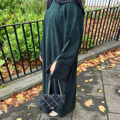 Robe Abaya Cardigan Décontractée d'Automne et d'Hiver pour Femmes Arabes de Dubaï et du Moyen-Orient, et pour Femmes Turques