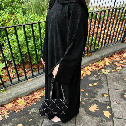 Robe Abaya Cardigan Décontractée d'Automne et d'Hiver pour Femmes Arabes de Dubaï et du Moyen-Orient, et pour Femmes Turques