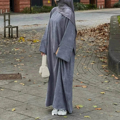 Robe Abaya Cardigan Décontractée d'Automne et d'Hiver pour Femmes Arabes de Dubaï et du Moyen-Orient, et pour Femmes Turques