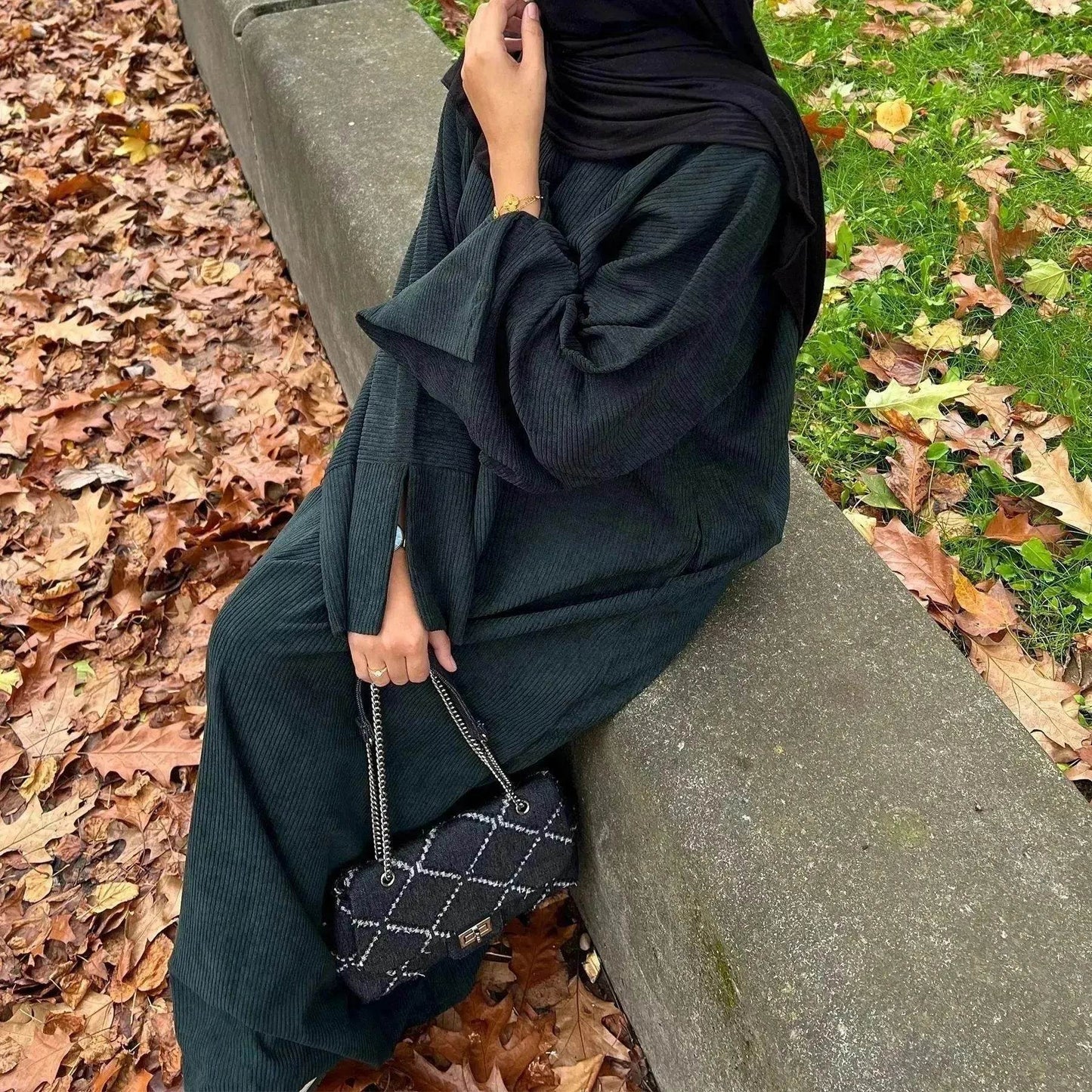 Robe Abaya Cardigan Décontractée d'Automne et d'Hiver pour Femmes Arabes de Dubaï et du Moyen-Orient, et pour Femmes Turques