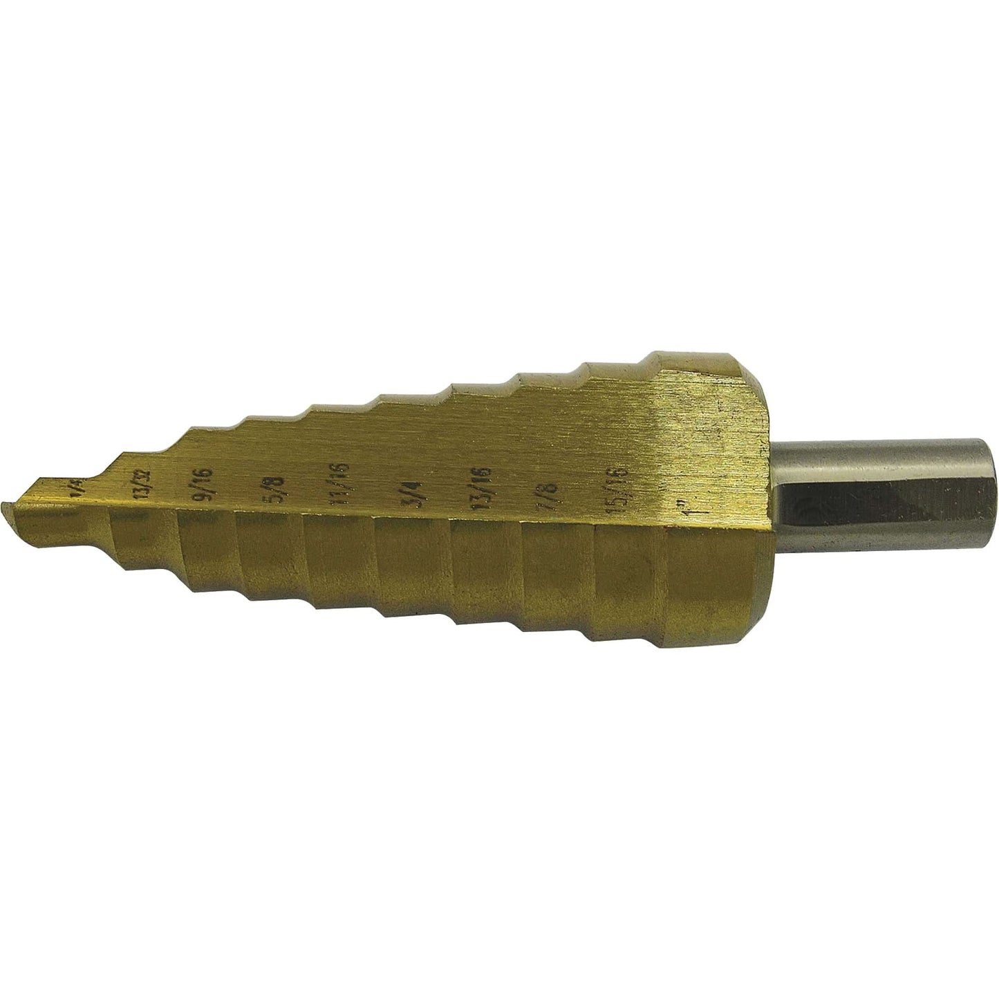 Jet-Kut® 10-Step Super Premium M35 Step Drill, 1/4" - 1" , 1/32" Increments, High Speed Steel