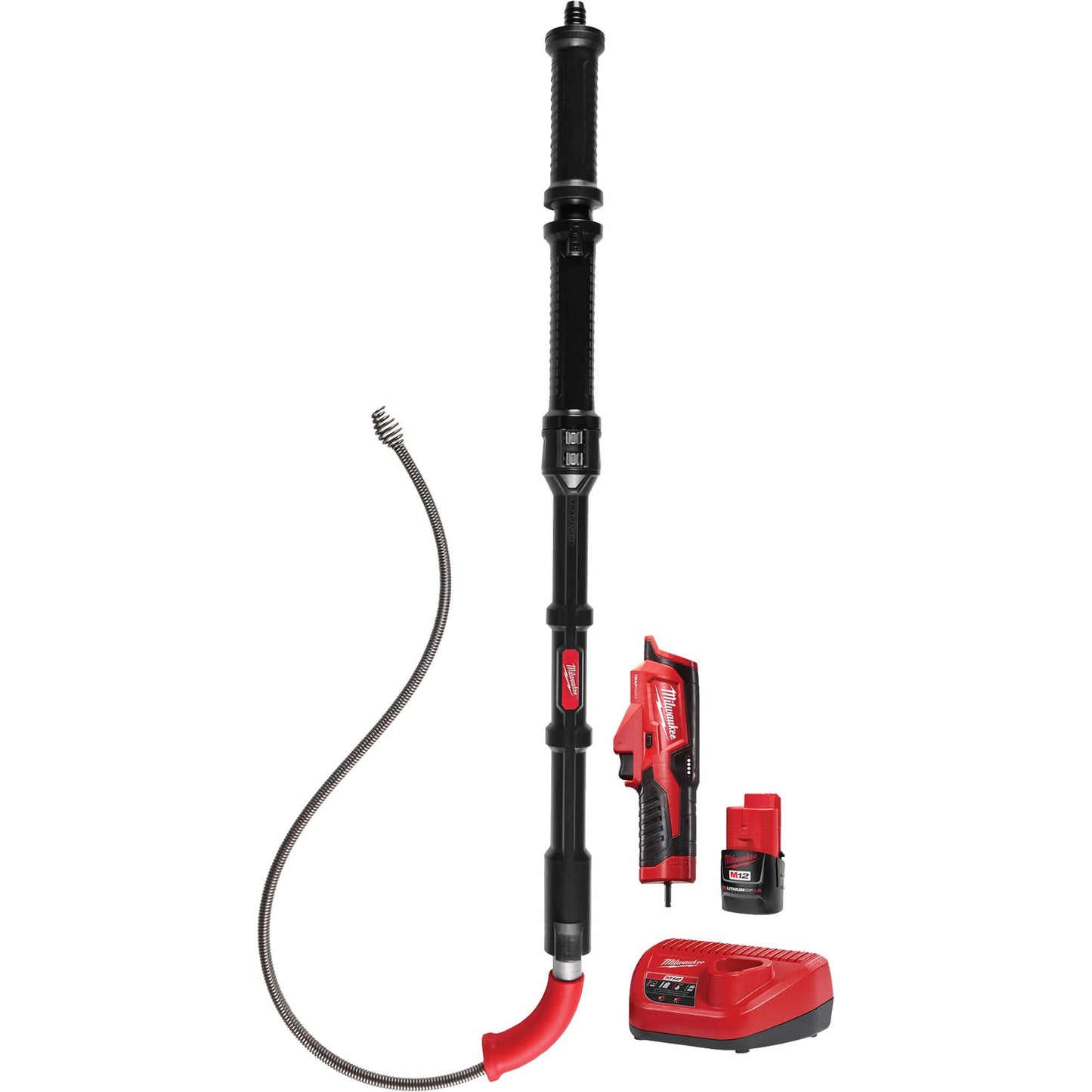M12™ Trapsnake™ Toilet Auger, Powered, Bulb, 6' Cable Length, 1/2" Cable Diameter