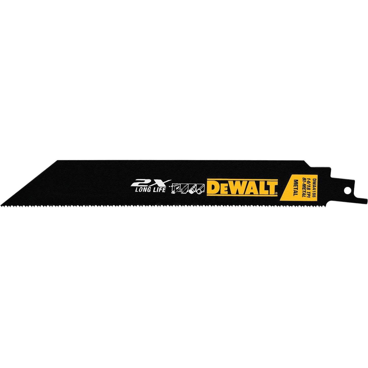 Lame de scie alternative pour la coupe du métal, bimétal, 14-18 TPI, 203 mm L x 25 mm l